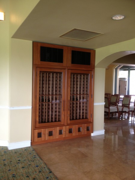Double Conditioned Wine Cabinets at Pelican Marsh Golf Club Vigilant refrigerated wine cabinets at Pelican Marsh in Naples FL