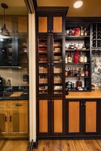 A custom wine cellar and humidor, designed by Vigilant!