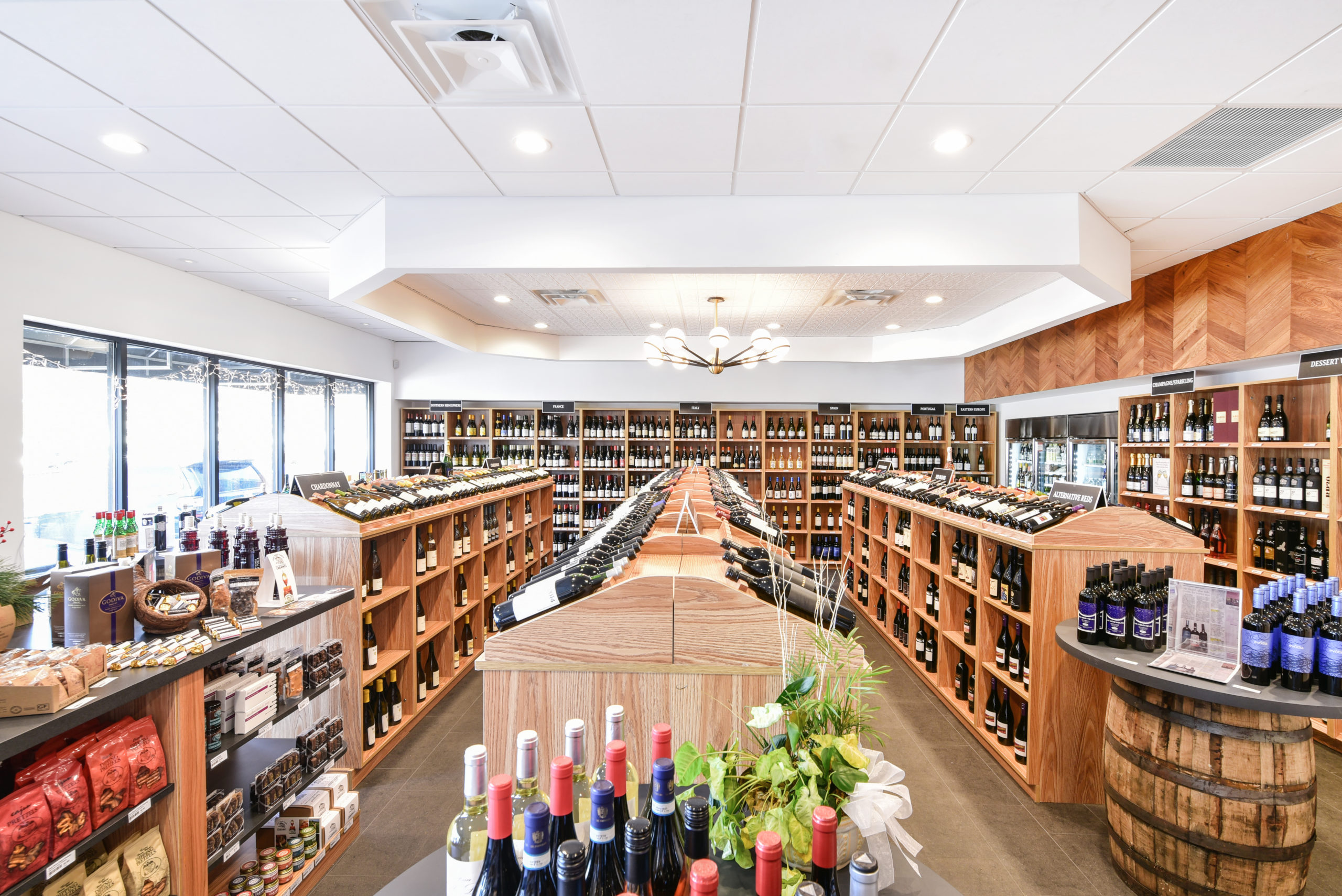 retail wine display shelving