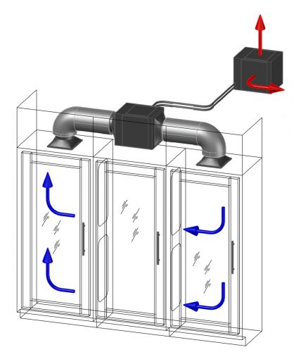 Ducted Split System for a Wine Cabinet